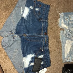 Dark jean shorts